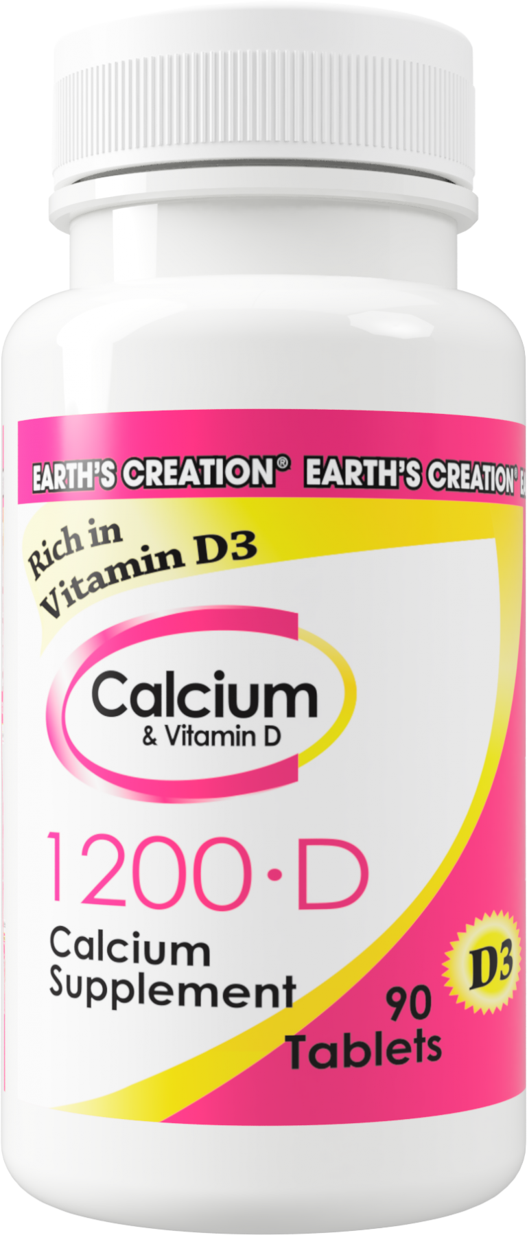 Calcium 1200 + Vitamin D3 | Earth's Creation USAEarth's ...